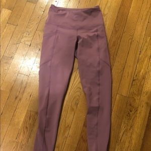 Purple workout leggings